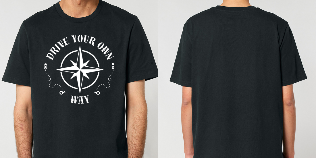 Drive Your Own Way – Unisex T-Shirt Camping Vibes – Frontansicht