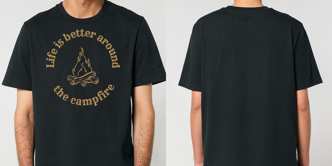 Life is Better Around the Campfire – Unisex T-Shirt Camping Vibes – Frontansicht