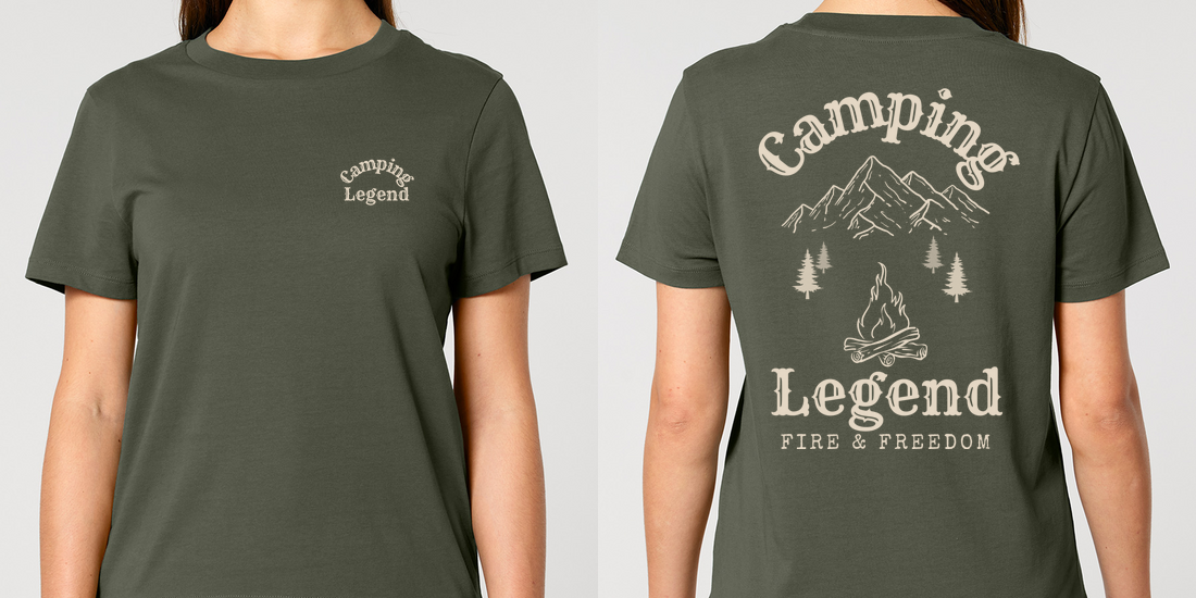 Fire & Freedom – Damen T-Shirt Camping Legend – Ansicht 3