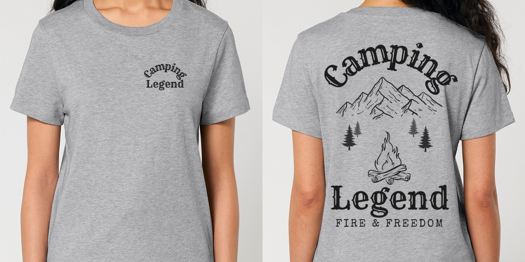 Fire & Freedom – Damen T-Shirt Camping Legend – Ansicht 4