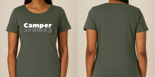 Camper – Damen Tailliertes T-Shirt Camping Vibes – Ansicht 2