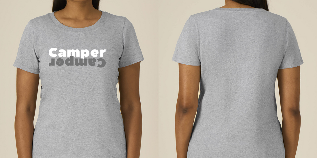 Camper – Damen Tailliertes T-Shirt Camping Vibes – Ansicht 4