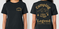 Under The Stars Camper – Damen T-Shirt Camping Legend – Frontansicht