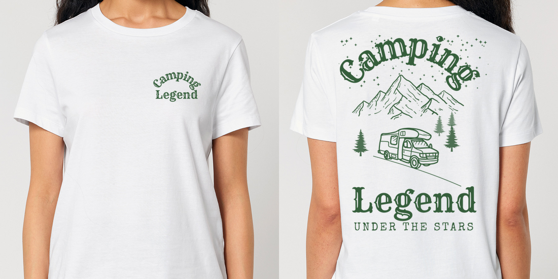 Under The Stars Offroader – Damen T-Shirt Camping Legend – Ansicht 5