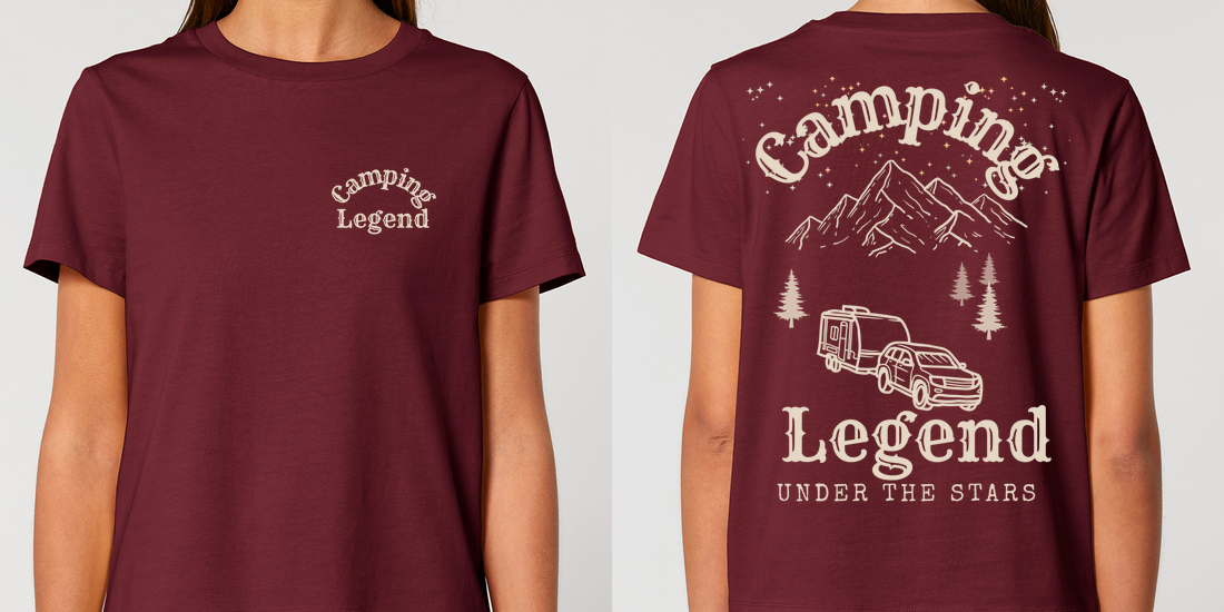 Under The Stars Trailer – Damen T-Shirt Camping Legend – Ansicht 3