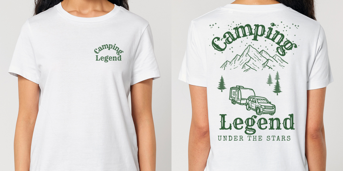Under The Stars Trailer – Damen T-Shirt Camping Legend – Ansicht 5