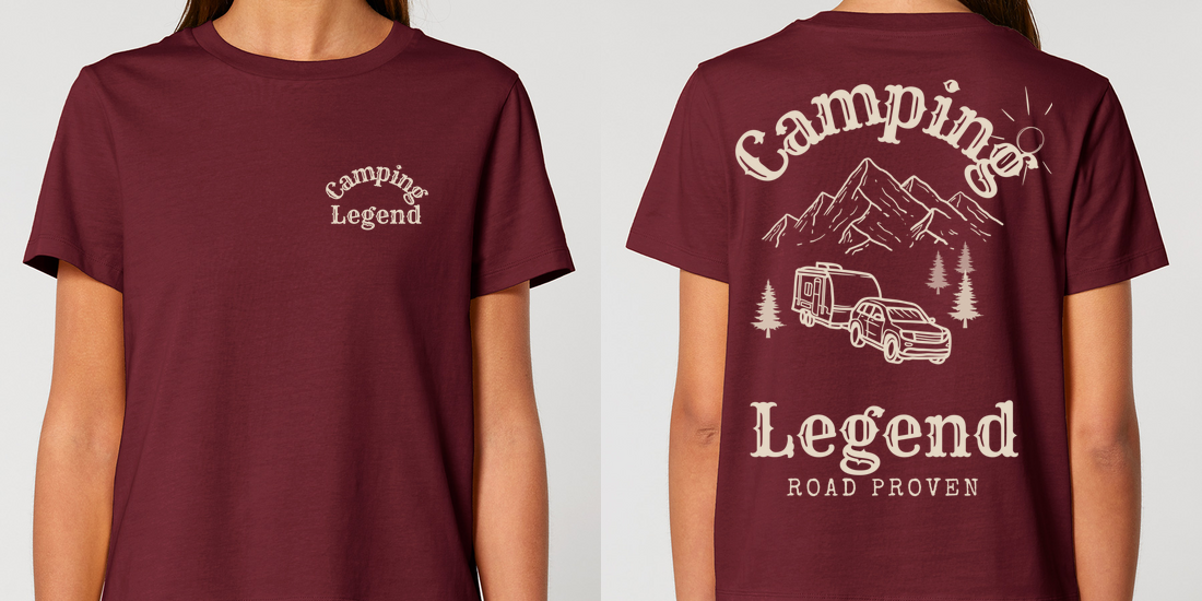 Road Proven Trailer – Damen T-Shirt Camping Legend – Ansicht 3