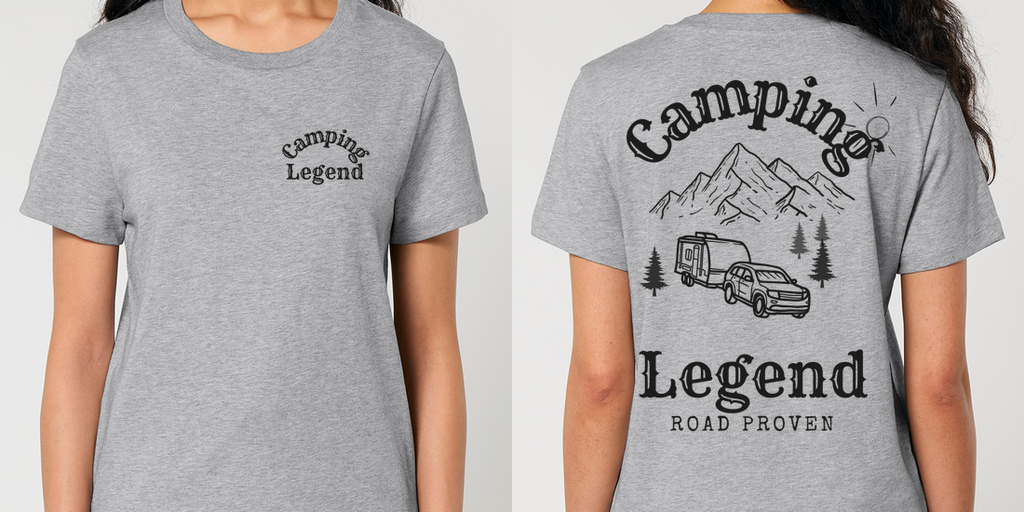 Road Proven Trailer – Damen T-Shirt Camping Legend – Ansicht 4