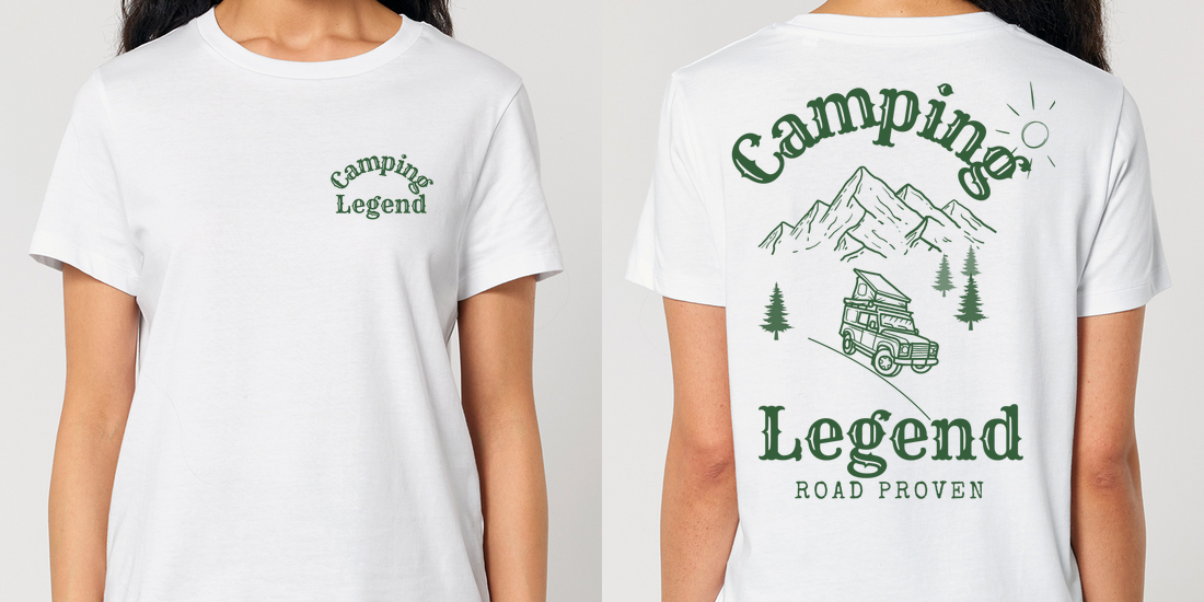 Road Proven Offroader – Damen T-Shirt Camping Legend – Ansicht 5
