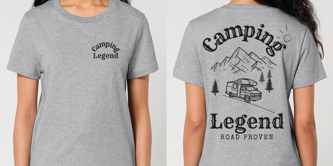 Road Proven Camper – Damen T-Shirt Camping Legend – Ansicht 4