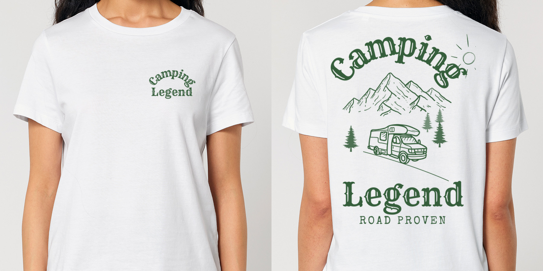 Road Proven Camper – Damen T-Shirt Camping Legend – Ansicht 5