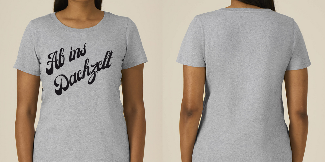Ab ins Dachzelt – Damen Tailliertes T-Shirt Camping Vibes – Ansicht 4