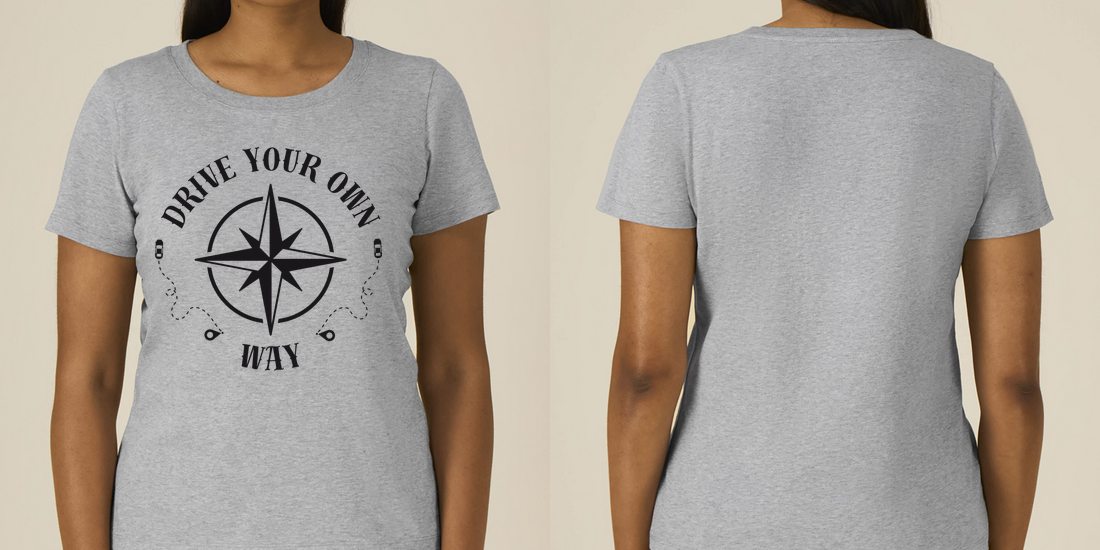 Drive Your Own Way – Damen Tailliertes T-Shirt Camping Vibes – Ansicht 4