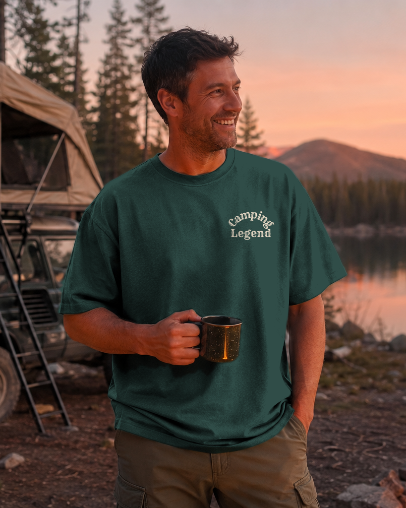 Road Proven Offroader – Unisex Oversize T-Shirt Glazed Green – Vorderansicht