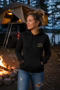 Under The Stars Van – Damen Premium Hoodie Black – Modell Vorderansicht